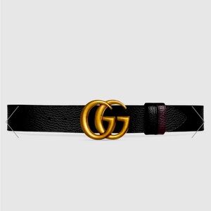 GUCCI belt Reversible Black/Brown unisex 34